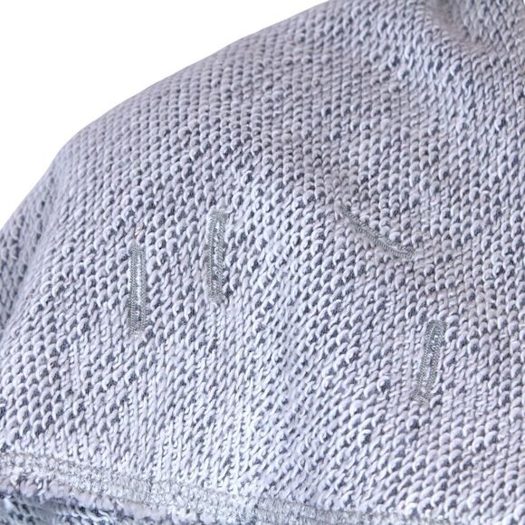 Trouble At The Mill Long Open Cardigan Sweater in Gray & White Size Small - Picture 8 of 13